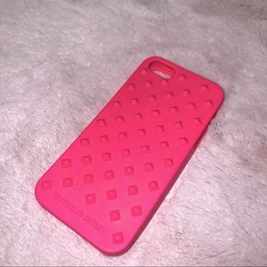 Victoria’s Secret Phone Case for iPhone 5C bright pink diamond silicone vintage